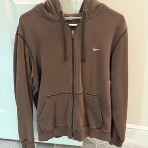 Brown Zip-Up Nike Hoodie